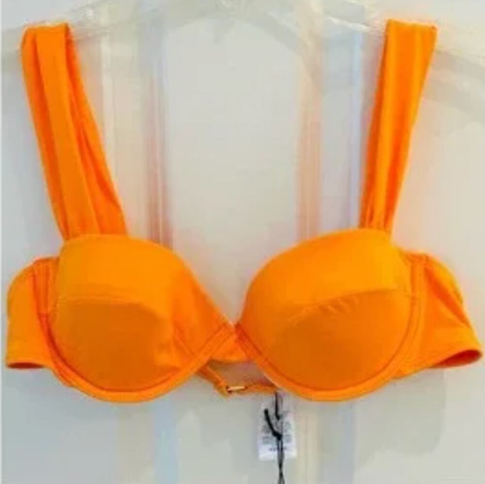 WeWoreWhat Claudia Bikini Top Orange Size Large
